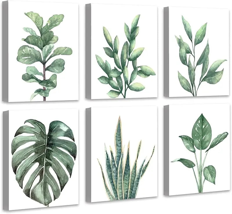 Drsoum Framed Botanical Plant Canvas Wood Wall Art Light Green Sage Wall Decor Eucalyptus Leaf Picture for Bedroom Living Room Bathroom Office 8”x 10” x 4pcs https://www.amazon.com/dp/B0CB1NZ5HT