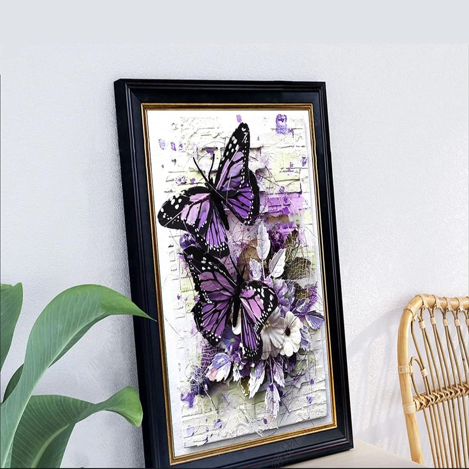 DOTZSO Painting Kits for Adults DIY 5D Round Full Drill Butterfly Flowers Diamond Art Adult 5d Diamond Painting Very Suitable for Home Leisure and Wall Decoration 11.8x15.7 (Inches) https://www.amazon.com/dp/B09FF26874