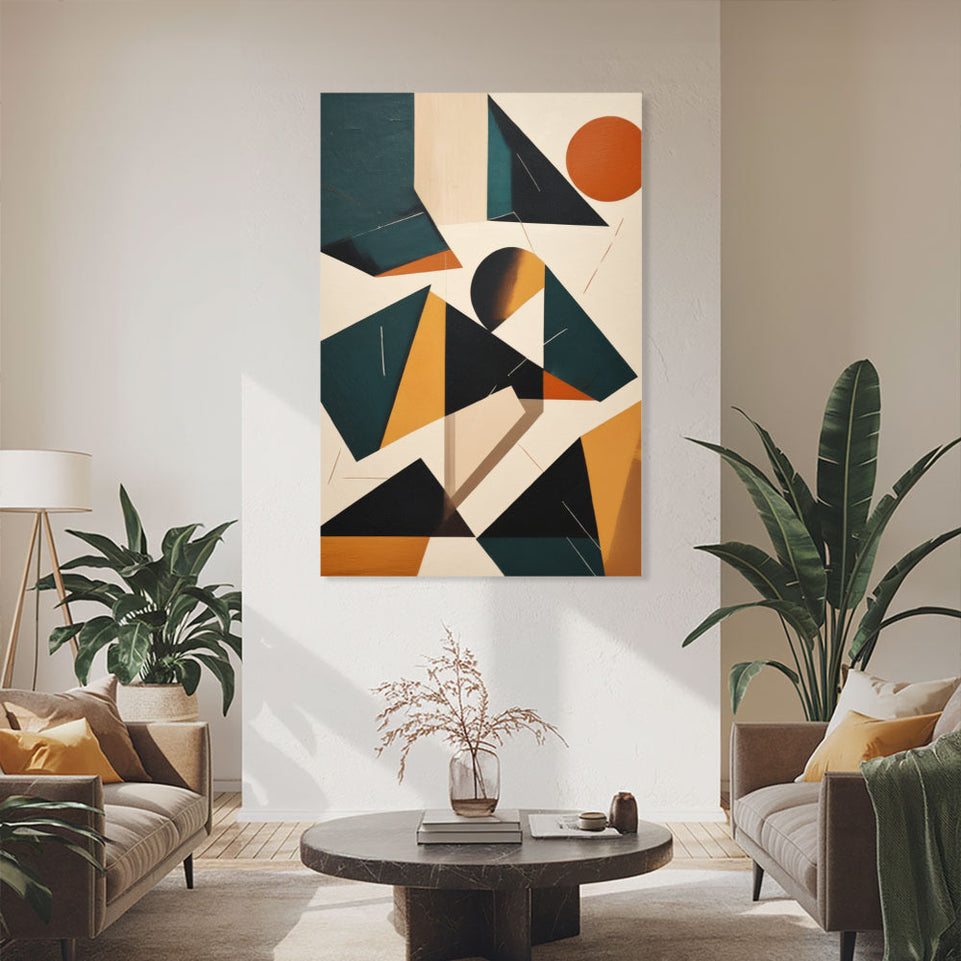 Geometric Dreamscape I Vibrant Abstract Art June Wall Art