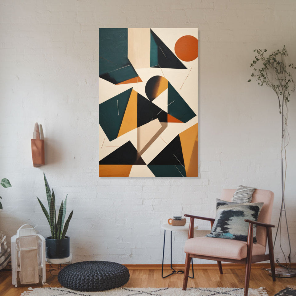 Geometric Dreamscape I Vibrant Abstract Art June Wall Art