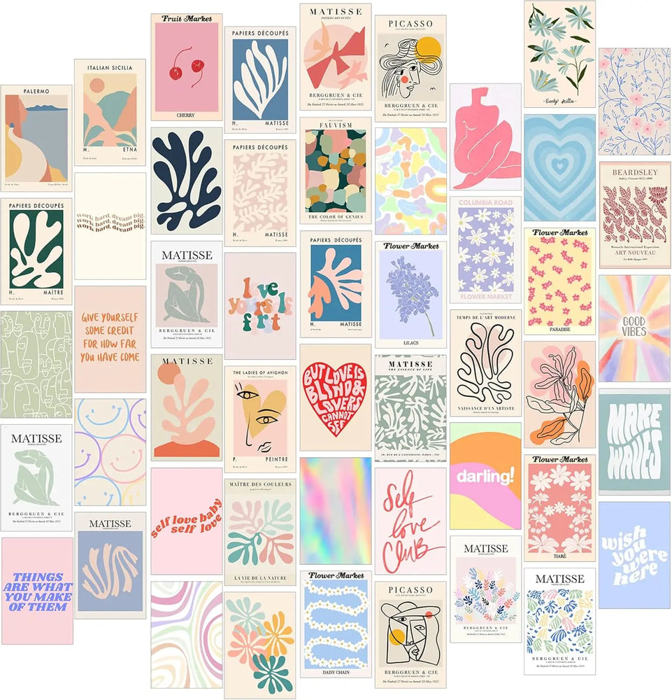 Danish Pastel Room Decor Aesthetic, 50pcs, Wall Decor Posters for Bedroom, Wall Collage Kit Aesthetic Pictures for Dorm Decor for Teen Girls Preppy Stuff https://www.amazon.com/dp/B09NGP2CY6