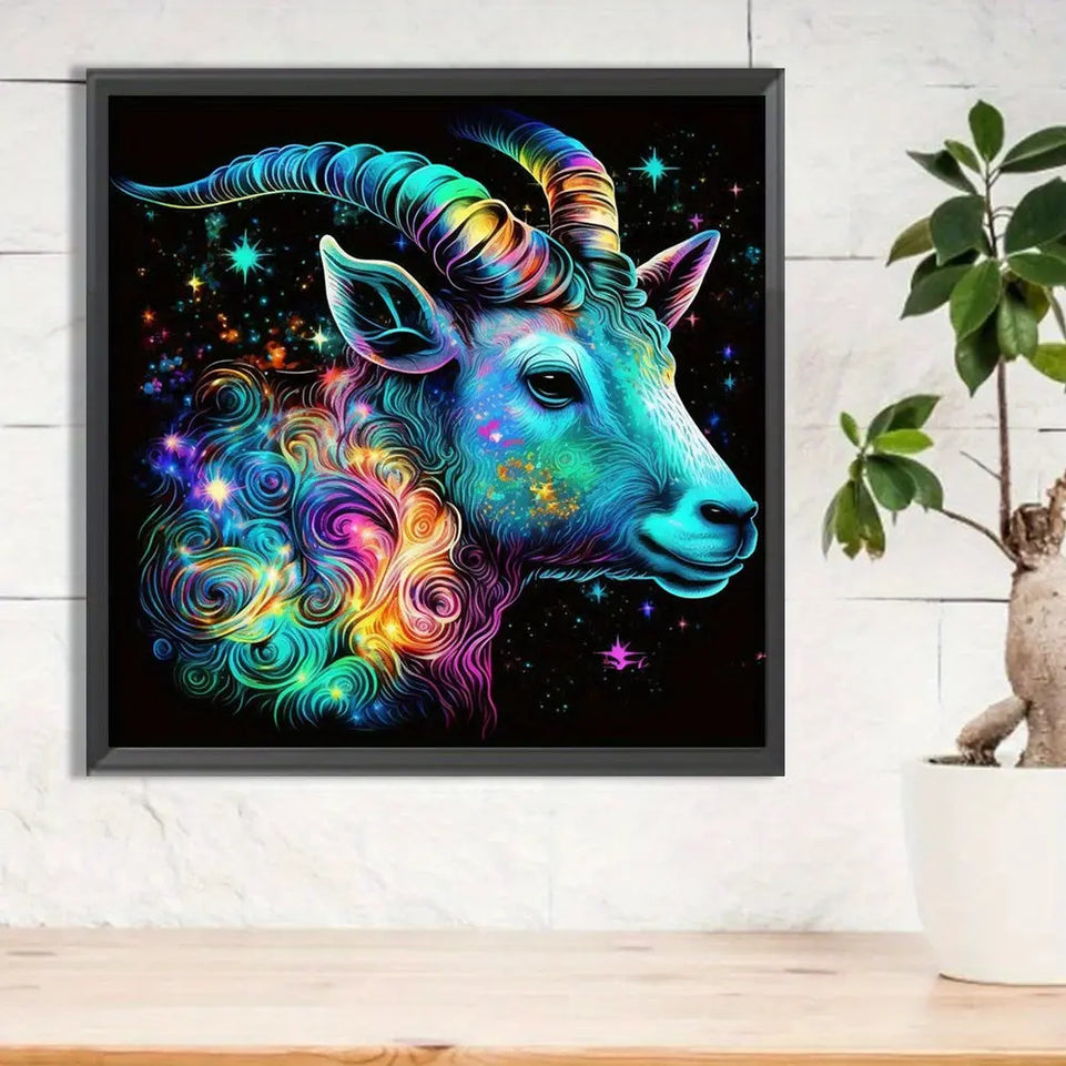 [5D Diamond Painting Sets For Adults] DIY 5D Twelve Constellation Diamond Painting Sets For Adults, Diamond Painting Sets DIY Full Round Diamond Rhinestone Art Sets, Paint By Numbers, Home Wall Decor, Frameless 20*20cm/7.8inx June Wall Art