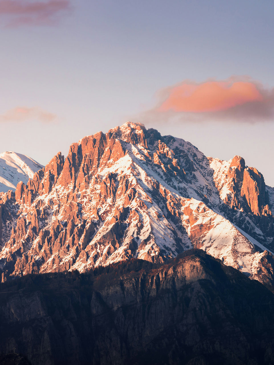 Mountain Sunset Triptych Canvas Print - Majestic Snow-Capped Peaks | Set of 3 Wall Art for Nature Lovers