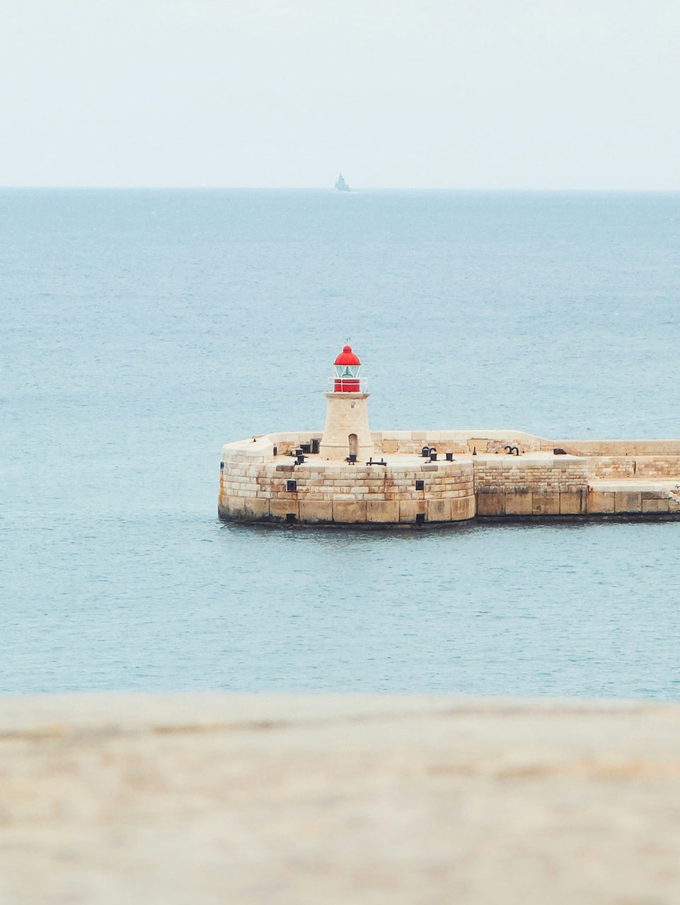 Coastal Lighthouse Canvas Print - Triptych Wall Art | Serene Ocean View with Lighthouse | 3-Panel Split Canvas Decor