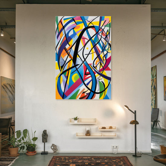 Colorful Chaos Abstract Art for Home Decor June Wall Art