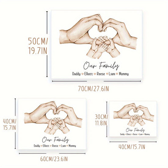 1pc Customized Family Name Poster, Personalized Family Member Hands Wall Art Canvas Poster For Home Decor, Canvas Prints For Living Room Bedroom Kitchen Decor, Perfect Gift And Decoration, Frameless https://www.temu.com/search_result.html?search_key=601099533357613