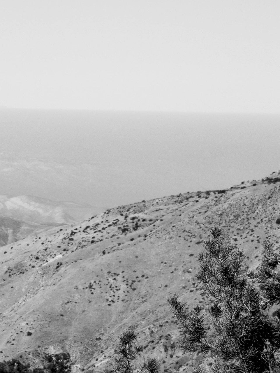 Black and White Mountain Landscape Triptych Canvas Print - Minimalist Set of 3 Wall Art for Modern Decor