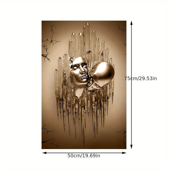 Love Couples Kissing Hug Abstract Canvas Painting - 1pc Wall Art for Bathroom Bedroom Office Living Room Home Decor - No Frame June Wall Art