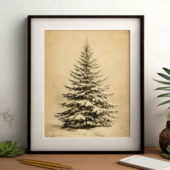 Vintage Christmas Tree Wall Decor, Christmas Decoration, Forest Wall Art Decor, Rustic Winter Holidays Wall Art, Print Unframed (8x10in, Vintage Christmas Tree) https://www.amazon.com/dp/B0DLK24HNP