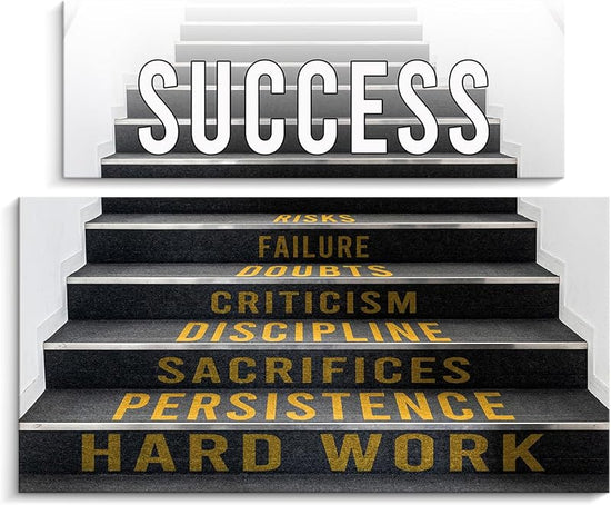 Kas Home Inspirational Wall Art Success Motivational Poster Quotes Wall Decor for Living Room Bedroom Office Bathroom Canvas Print sign Framed Art Decoration Ready to Hang https://www.amazon.com/dp/B08ZS87G96