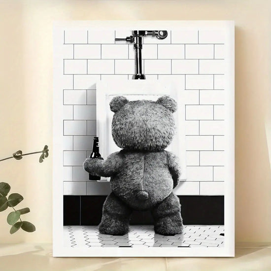 1pc Canvas Poster, Ted Movie Poster, Funny Poster Art, Funny Wall Art Wall Art For Living Room, Wall Decor For Bedroom, Home Decor Room Decor, Frameless June Wall Art