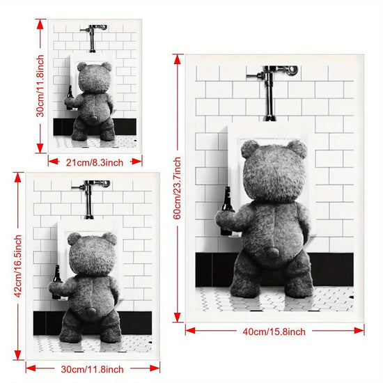 1pc Canvas Poster, Ted Movie Poster, Funny Poster Art, Funny Wall Art Wall Art For Living Room, Wall Decor For Bedroom, Home Decor Room Decor, Frameless June Wall Art
