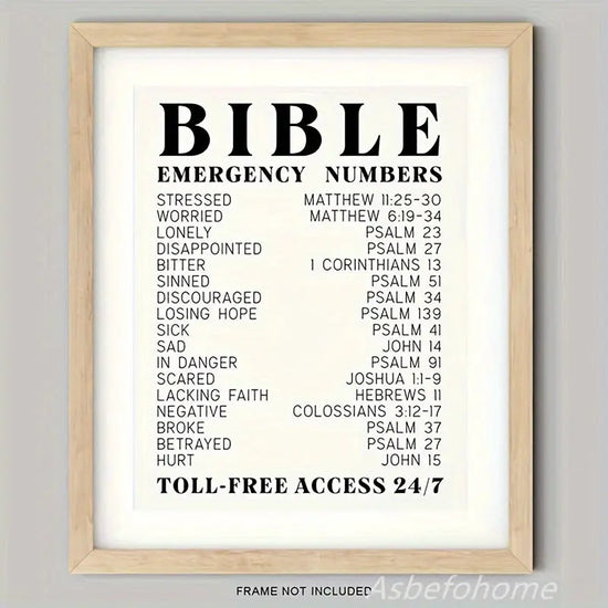 Inspirational 8x10in Unframed Bible Verse Wall Art - 1pc Spiritual Typography Wall Print - Religious Gifts For Women And Men June Wall Art
