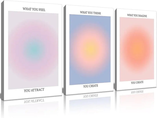 NCYEL 4 colorful abstract halo posters angel number positive energy inspirational language inspirational wall art bedroom girls room pink decoration living room bedroom apartment hotel dormitory 8x10 https://www.amazon.com/dp/B0BVLZQP2S