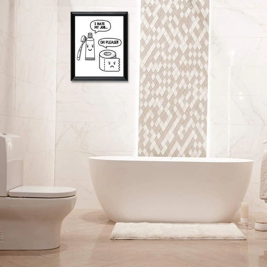 Funny Bathroom Decor & Bathroom Prints - Bathroom Wall Decor/Wall Art - Bathroom Prints/Signs - 8"x10" inch With frame https://www.amazon.com/dp/B0919N8C2K