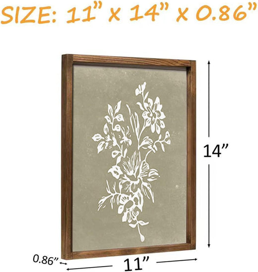 Framed Boho Wall Art Set of 4 for Wooded Minimalist Botanical Print Wall Art for Rustic Vintage Farmhouse Home Kitchen Wall Decor (Brown, 11x14) https://www.amazon.com/dp/B0BS9RNJDX