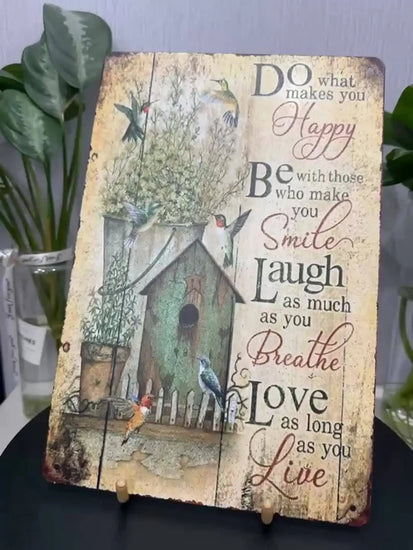1pc, Gather Here With Grateful Hearts Vintage Metal Tin Sign (8 "x12"/20 Cm *30 Cm)Metal Tin Sign Vintage, Metal Tin Sign For Room, Signs Funny Vintage Outside, Aluminum Signs For Outdoors, Signs For Home Decor, Bar Home Deco June Wall Art