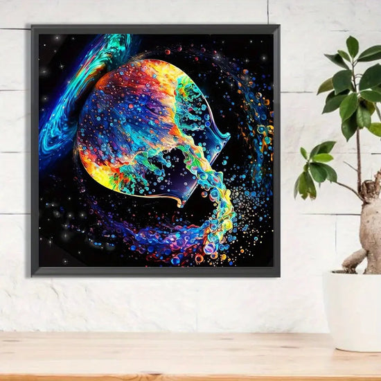 [5D Diamond Painting Sets For Adults] DIY 5D Twelve Constellation Diamond Painting Sets For Adults, Diamond Painting Sets DIY Full Round Diamond Rhinestone Art Sets, Paint By Numbers, Home Wall Decor, Frameless 20*20cm/7.8inx June Wall Art
