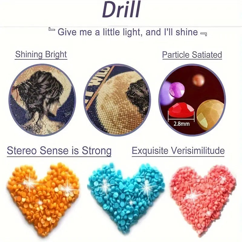 [Fairytale Charm] Enchanted Castle Diamond Painting Kit for Adults - 7.87x11.8in Full Drill Round Acrylic Diamonds, DIY 5D Fantasy Art & Craft Set with Vibrant Fairy-Tale Scene for Home Wall Decor, Ideal Gift, Fantasy Art Pro June Wall Art
