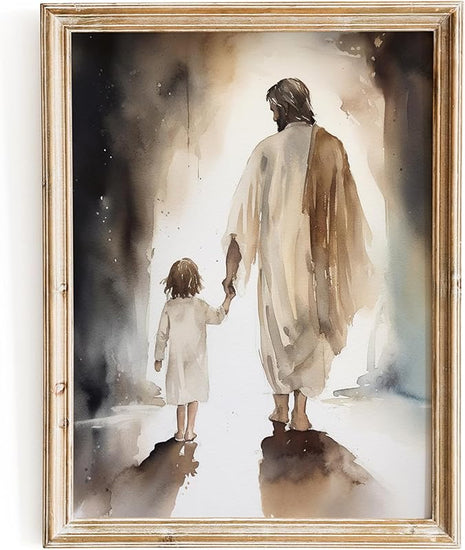 ESSEN Life | The Way He Leads | Christian Wall Art Jesus Poster Decor Christian Christmas Decor Christian Home Decor Perfect Religious Wall Art Gift for Women (8x10 Unframed) https://www.amazon.com/dp/B0CB7Z1NHT