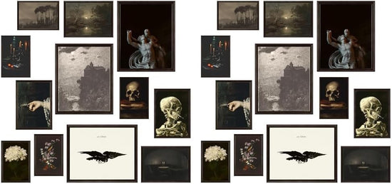 97 Decor Dark Academia Decor for Bedroom - Gothic Home Decor Aesthetic, Moody Dark Academia Wall Art, Vintage Halloween Posters for Room Aesthetic, Goth Wall Decor, Witchy Gallery Wall Art (Unframed) https://www.amazon.com/dp/B0BV1TJLMB