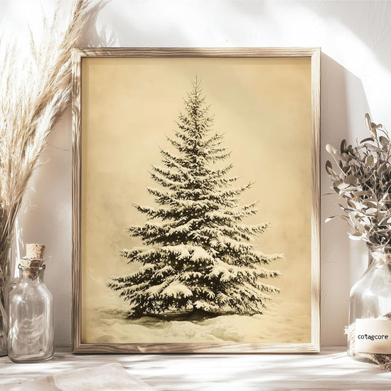 Vintage Christmas Tree Wall Decor, Christmas Decoration, Forest Wall Art Decor, Rustic Winter Holidays Wall Art, Print Unframed (8x10in, Vintage Christmas Tree) https://www.amazon.com/dp/B0DLK24HNP