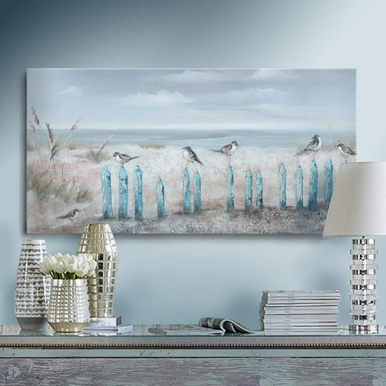 3 Piece Wall Art Hand-Painted Framed Flower Oil Painting On Canvas Gallery Wrapped Modern Floral Artwork for Living Room Bedroom Décor Teal Blue Lake Ready to Hang 12"x16"x3 Panel https://www.amazon.com/dp/B07RPLB9CH