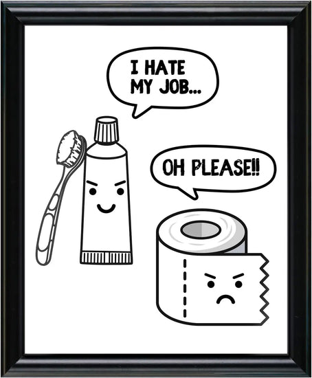 Funny Bathroom Decor & Bathroom Prints - Bathroom Wall Decor/Wall Art - Bathroom Prints/Signs - 8"x10" inch With frame https://www.amazon.com/dp/B0919N8C2K