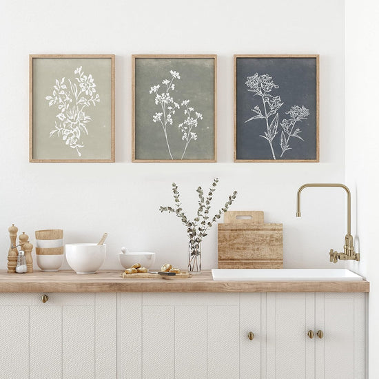 Framed Boho Wall Art Set of 4 for Wooded Minimalist Botanical Print Wall Art for Rustic Vintage Farmhouse Home Kitchen Wall Decor (Brown, 11x14) https://www.amazon.com/dp/B0BS9RNJDX