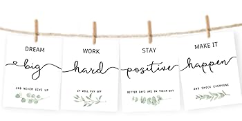 Inspirational Wall Art Office Decor, Motivational UNFRAMED Wall Art Prints for Bedroom,Living Room,Office,Classroom, Set of 4, 8"x10" https://www.amazon.com/dp/B09VDTP7TT