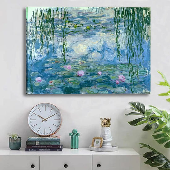 Claude Monet Canvas Wall Art - Water Lilies Classic Artwork Picture Print with Framed Painting for Home Office Wall Decor-12" x15" https://www.amazon.com/dp/B0BZDC814Q