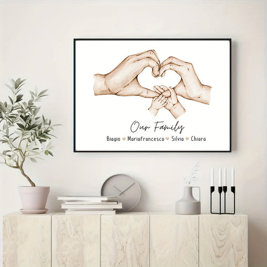 1pc Customized Family Name Poster, Personalized Family Member Hands Wall Art Canvas Poster For Home Decor, Canvas Prints For Living Room Bedroom Kitchen Decor, Perfect Gift And Decoration, Frameless https://www.temu.com/search_result.html?search_key=601099533357613