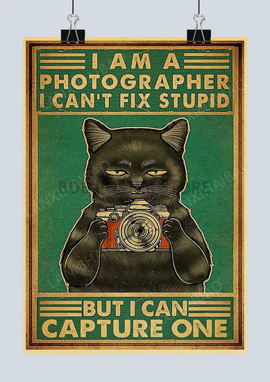 Cute Retro Mystery Black Cat Kraft Paper Poster Funny Butt Paper Bathroom Study Bar Cafe Art Collection Decorative Wall Sticker June Wall Art