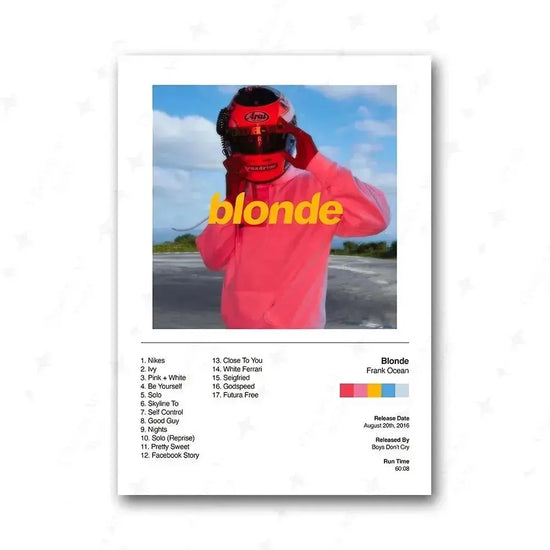 Tyler The Creator Frank Blonde Poster Hip Hop Rapper Singer Star Band Music Cover Wall Art Canvas Painting Cafe Home Room Decor June Wall Art