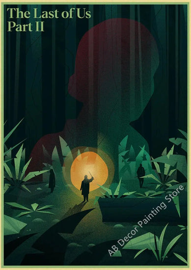 Retro The Last of Us Part 1 2 Poster Kraft Paper Prints Picture DIY Vintage Home Room Bar Cafe Art Wall Decor Aesthetic Painting June Wall Art
