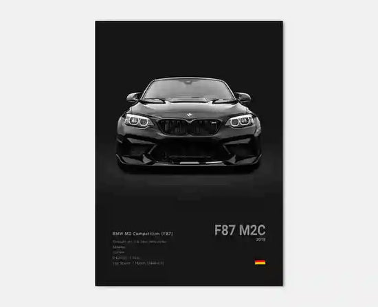 Pop Black And White Poster Wall Art Luxury Supercar F80 M3 M140 GTR HD Oil On Canvas Print Home Living Room Bedroom Decor Gift June Wall Art