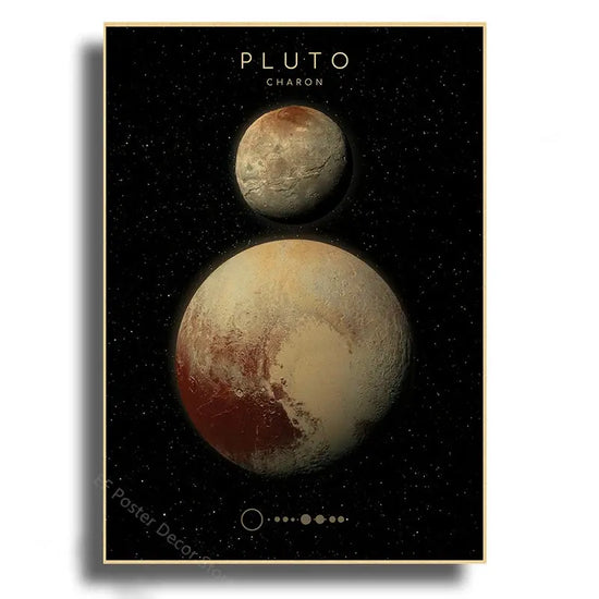 Planets Poster The Solar System Posters Mars Saturn Moon Home Room Decor Painting Gift Astronomy Vintage Prints Art Wall Picture June Wall Art