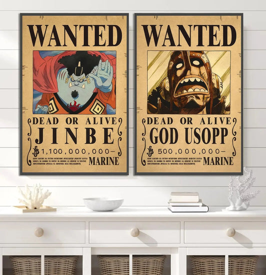 One Piece Self-adhesive Poster Bounty Order Luffy Wallpapr Ace Figures Nami Home Decoration Painting Anime Zoro Wall Art Sanji June Wall Art