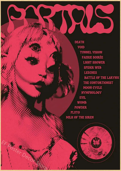Vintage Singer Poster Retro Music Album Prints Melanie Martinez Pop Home Room Bar Cafe Club Decor Aesthetic Art Wall Painting June Wall Art