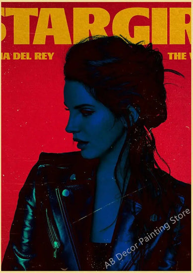Lizzy Grant Lana Del Rey Posters Retro Kraft Paper Prints Music Album Poster Vintage Home Room Decor Aesthetic Art Wall Painting June Wall Art