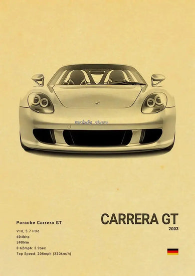 Vintage Luxury Performance Classic Car Sports Car Series Kraft Posters For Room Living Art Home Wall Decor Modern Pictures June Wall Art