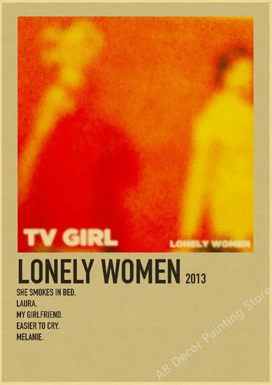 TV Girl Posters Retro Kraft Paper Prints Lovers Rock Vintage Poster Wall Art Painting Study Home Living Room Decoration Picture June Wall Art