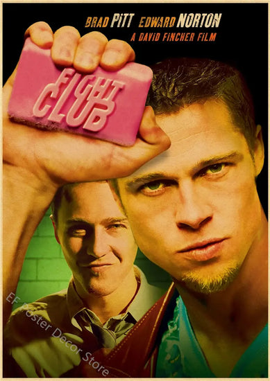 Vintage Movie Posters Retro Prints Fight Club/Leon Poster Classic Film Retro Home Room Cinema Decor Aesthetic Art Wall Painting June Wall Art