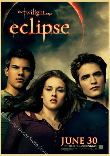 Movie Twilight Poster Edward Bella Retro Kraft Paper Prints Picture DIY Film Vintage Room Home Bar Cafe Art Wall Decor Painting June Wall Art
