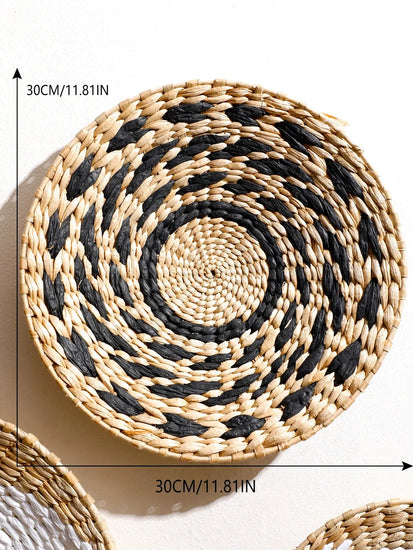 Seagrass Wall Hanging Decor Wall Basket Boho Home Decoration Handmade Natural Wall Art for Kitchen Bedroom Living Room Ornament June Wall Art