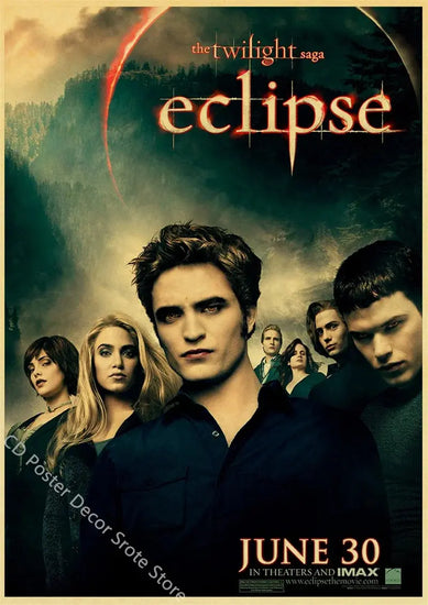 Movie Twilight Poster Edward Bella Retro Kraft Paper Prints Picture DIY Film Vintage Room Home Bar Cafe Art Wall Decor Painting June Wall Art