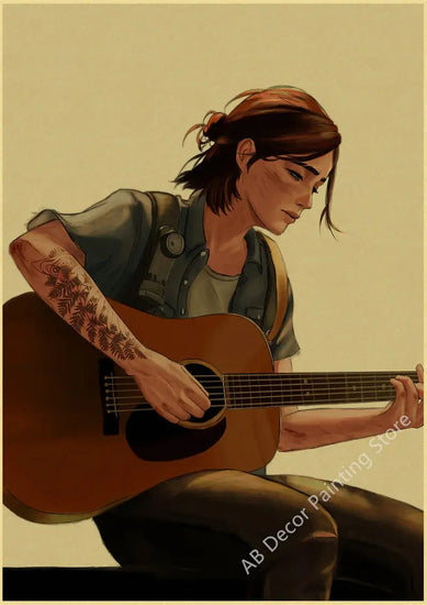 Retro The Last of Us Part 1 2 Poster Kraft Paper Prints Picture DIY Vintage Home Room Bar Cafe Art Wall Decor Aesthetic Painting June Wall Art