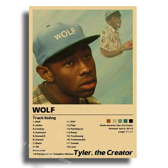 Singer Album Cover Poster Music Prints Custom Album Posters Hip Hop Vintage Room Home Decor Retro Kraft Paper Art Wall Painting June Wall Art