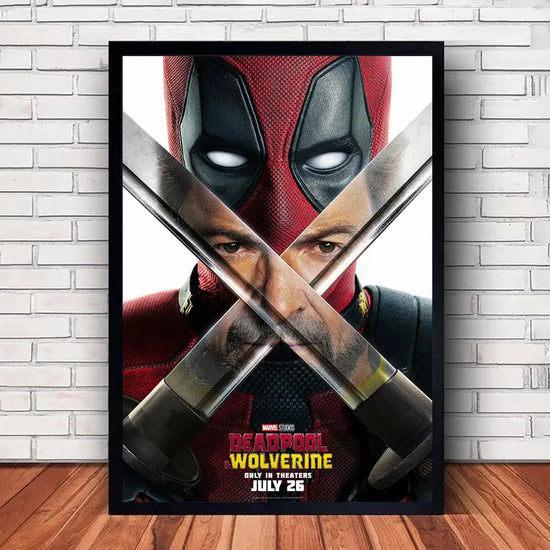 MINISO Marvel Poster Deadpool and Wolverine 2023 Movie Dune Canvas Wall Art Print Mural Home Decor Movie Lovers Gift June Wall Art