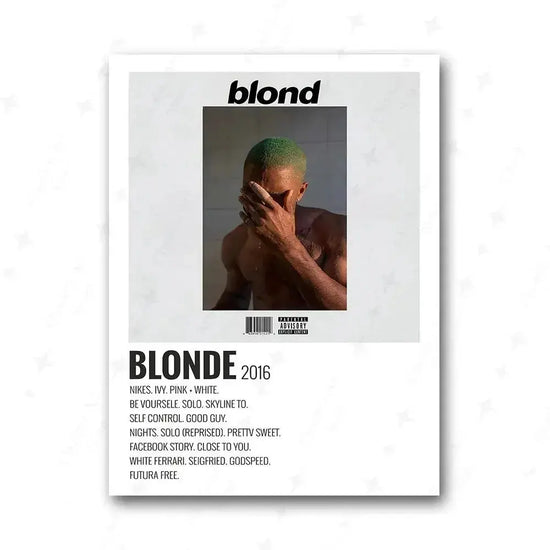 Tyler The Creator Frank Blonde Poster Hip Hop Rapper Singer Star Band Music Cover Wall Art Canvas Painting Cafe Home Room Decor June Wall Art